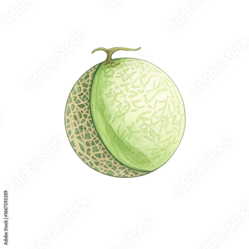 melon isolated on white background