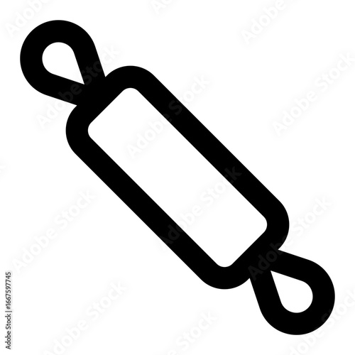 rolling pin icon for illustration