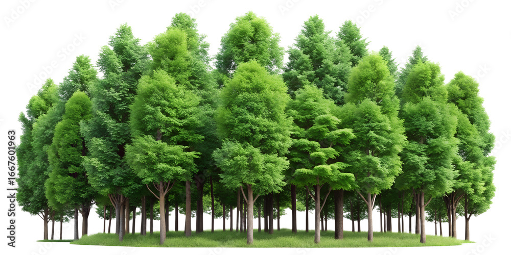 Fototapeta premium Lush Green Forest Nature's Canopy of Trees