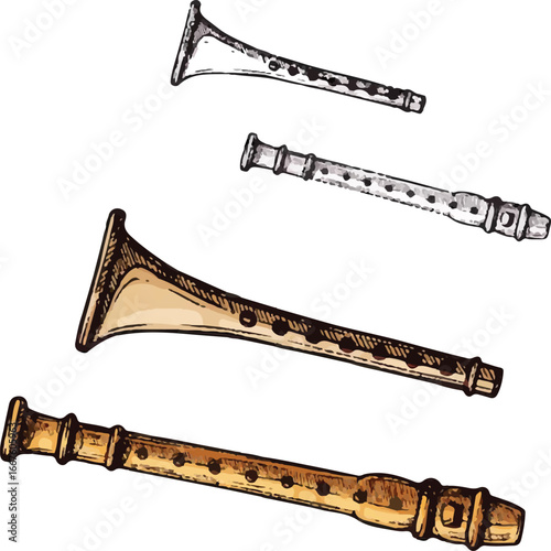 trumpet isolated on white