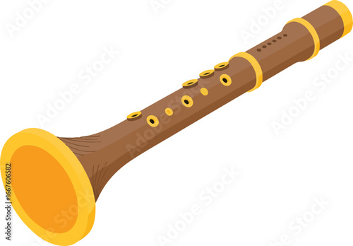 old wooden flute