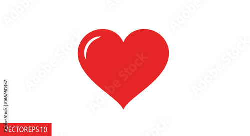 Single Red Heart Illustration A Symbol of Love, Romance, and Valentine's Day