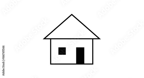 Simple House Icon Minimalist Design for Home, Real Estate, and Architecture Concepts