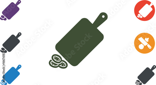 Chopping Board Icon Kitchen Utensil Graphic cutting board chopping board cooking food vegetables vector