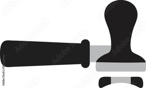 Coffee Tamper Icon on White Background espresso barista cafe drink beverage tool
