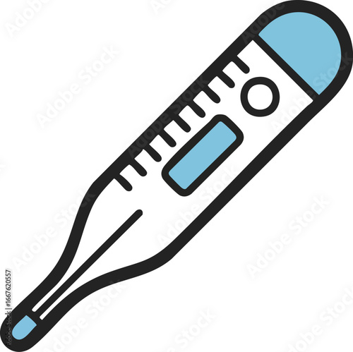 Digital Thermometer Icon medical health temperature healthcare body fever illness diagnosis measurement