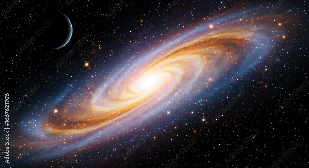 Obraz premium Spiral Galaxy in Deep Space.