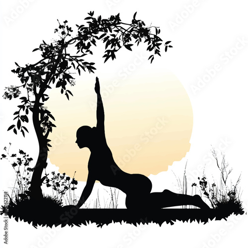 a  person doing yoga outdoor