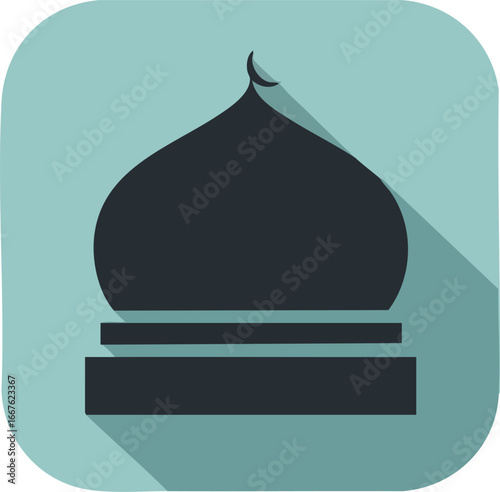 Islamic Mosque Dome Icon islam muslim architecture religion symbol graphic design illustration