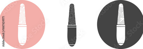 Nail File Icon Vector Set for Manicure and Pedicure beauty care personal