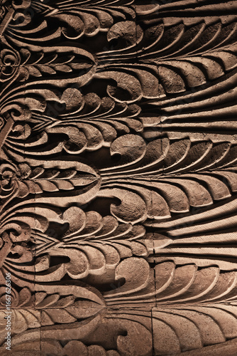 Ornate stone carvings showcasing detailed floral patterns