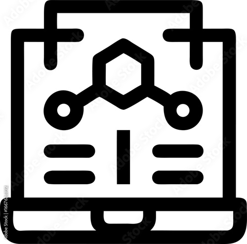 Abstract representation of a machine learning model with neural network elements