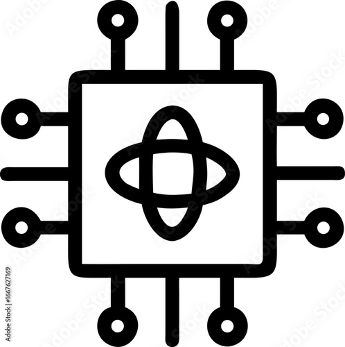 Futuristic quantum computing chip design for technology and innovation
