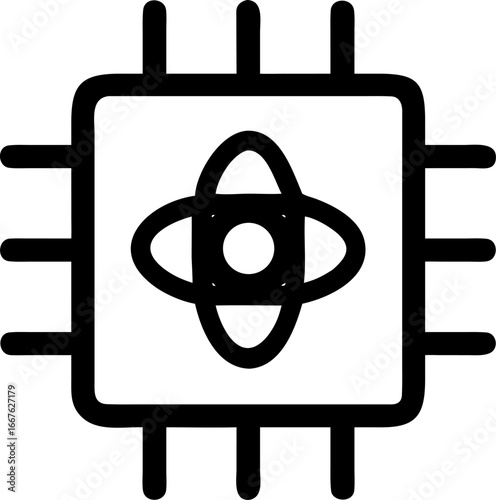 Futuristic quantum computing chip design for technology and innovation