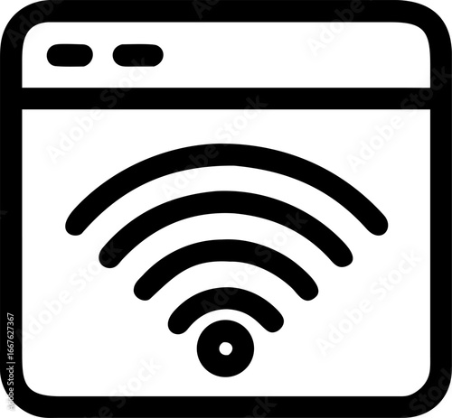 Modern flat style simple wi fi signal strength indicator icon