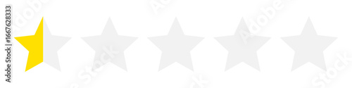 星評価アイコン（ベクター）0.5／5点