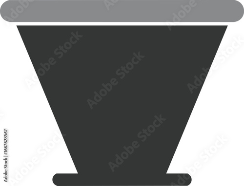 Simple Coffee Filter Icon coffee filter brewing cafe cup drink beverage graphic design