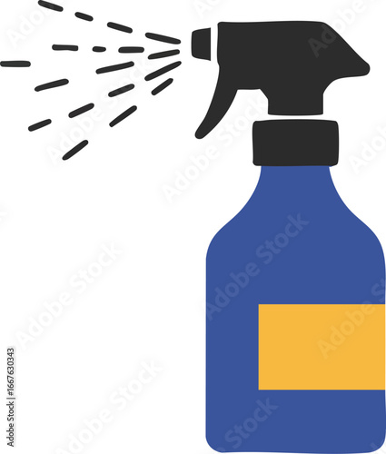 Spray Bottle Icon Cleaning Disinfecting Vector Illustration disinfectant sanitizer hygiene graphic design