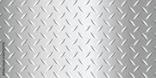 Metal floor background. Steel diamond plate vector, industrial iron floor texture background. Grid floor vector illustration.
