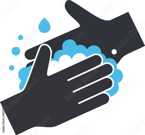 Wash Hands Clean Hygiene Icon hand washing soap water clean hands hygiene icon wash