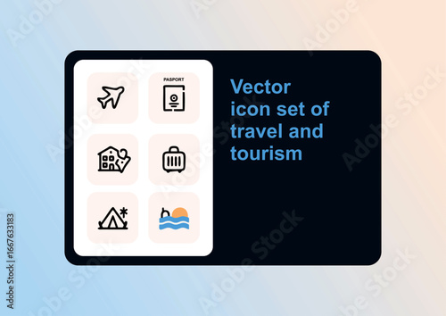 Pasport Vector Travel and Tourism Icon Set