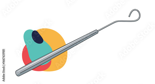 Medical surgical ophthalmic instrument with curved tip and handle for eye procedures