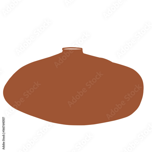vector illustration of a pot