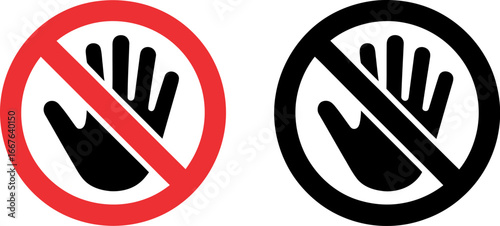 Do not touch sign vector illustration warning symbol icon