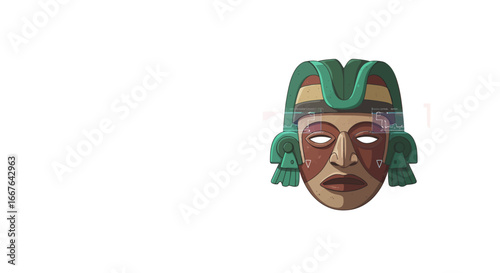 Ancient technology fusion: digital interface on mesoamerican mask design