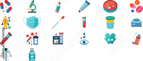 Medical Equipment and Supplies Icons A Comprehensive Set for Healthcare Professionals
