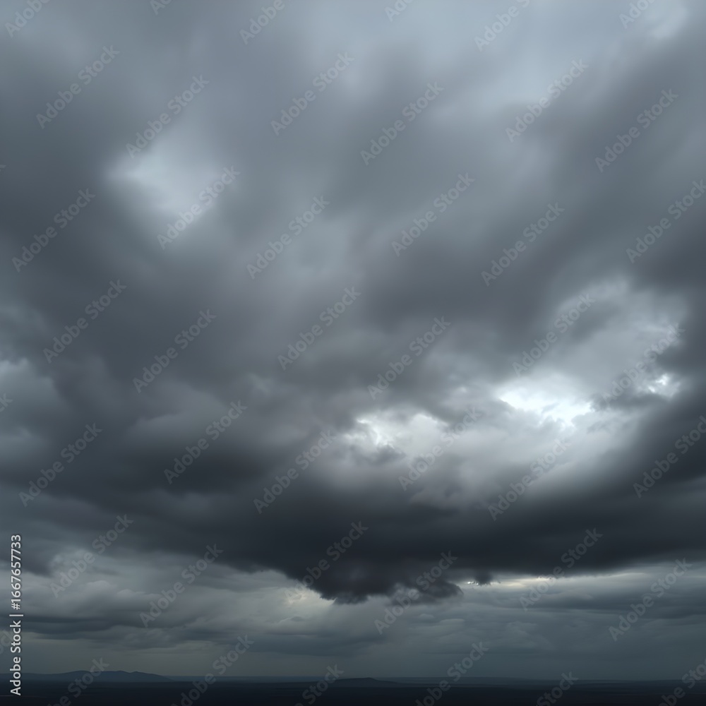 Obraz premium Sky permanently covered in black clouds.