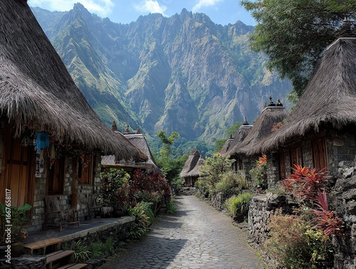 A traditional Ngada village...