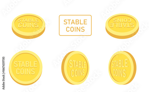 ステーブルコインのベクターイラスト