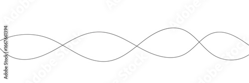 Thin line wavy background. Abstract black lines wave curve motion on white background vector
