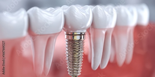Dental crown premolar tooth assembly process. Medically accurate 3D illustration of human teeth treatment