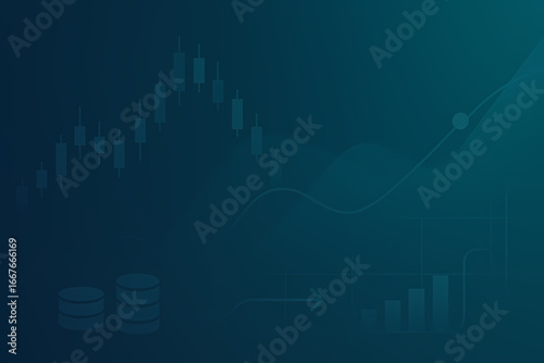 Minimal Abstract Data Visualization Background for Business Presentation