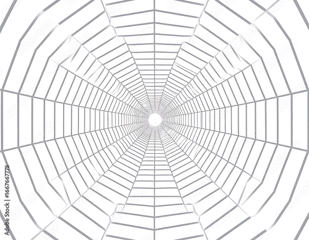 Obraz premium Abstract spider web tunnel