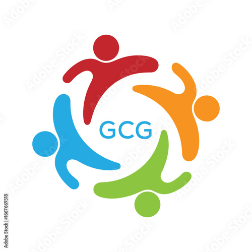 Group of Business People Letter logo. Company logo design for entrepreneur and business. GCG Best Icon .
