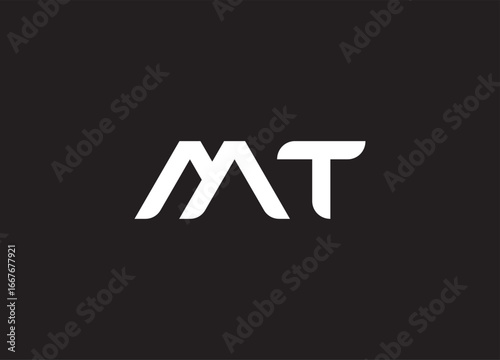 MT letter logo and initial logo design