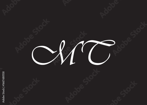 MT letter logo and initial logo design