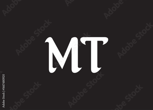 MT letter logo and initial logo design