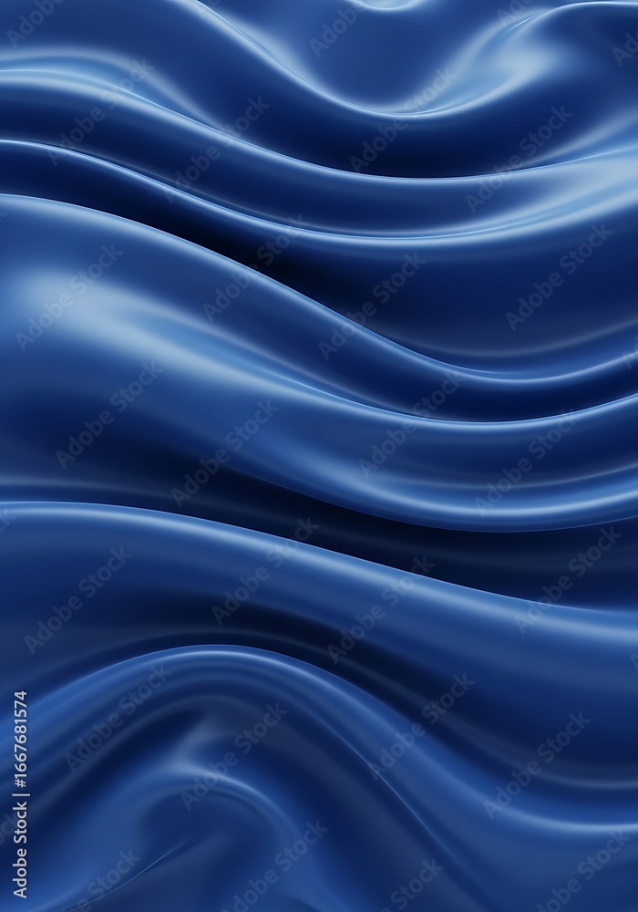 Obraz premium Fluid blue fabric folds