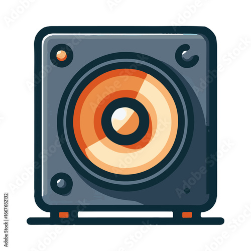 audio speaker illustration design