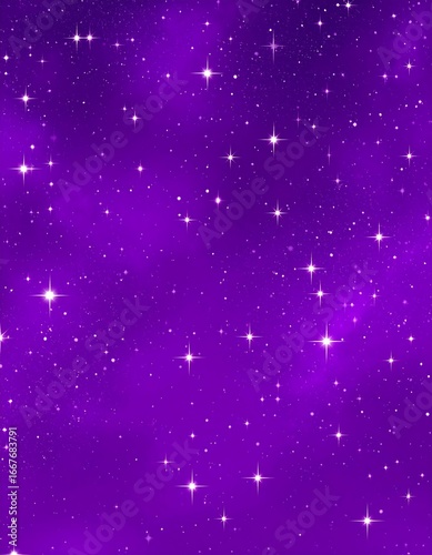 Purple Night Sky, Stars, Cosmic Background