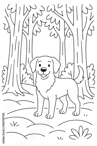 dog coloring paghe.eps