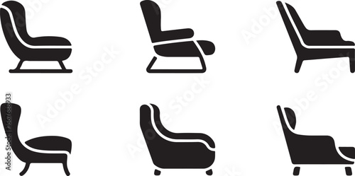 Chaise lounge icon silhouette vector illustration design