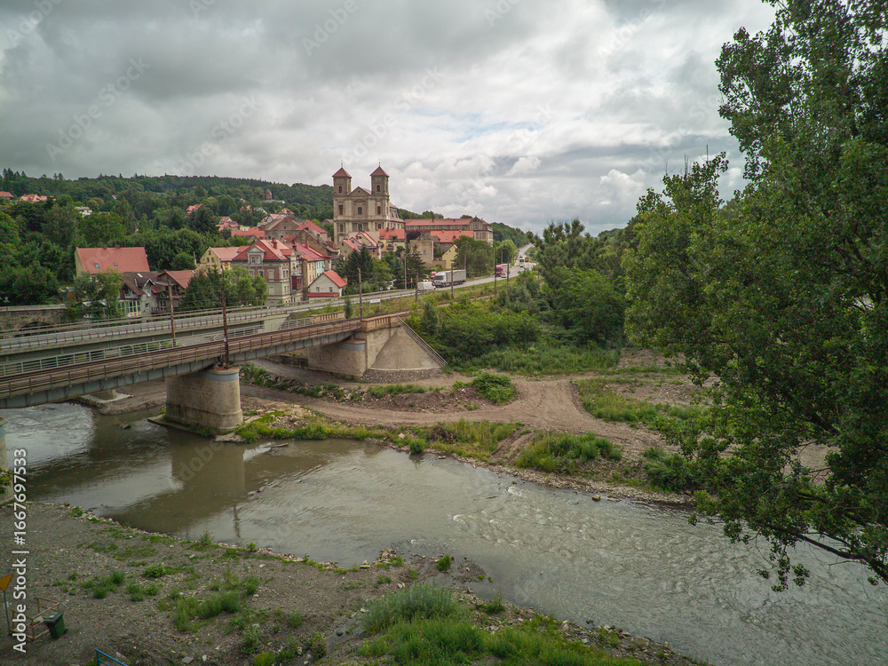 Obraz premium The city of Bardo in western Poland.