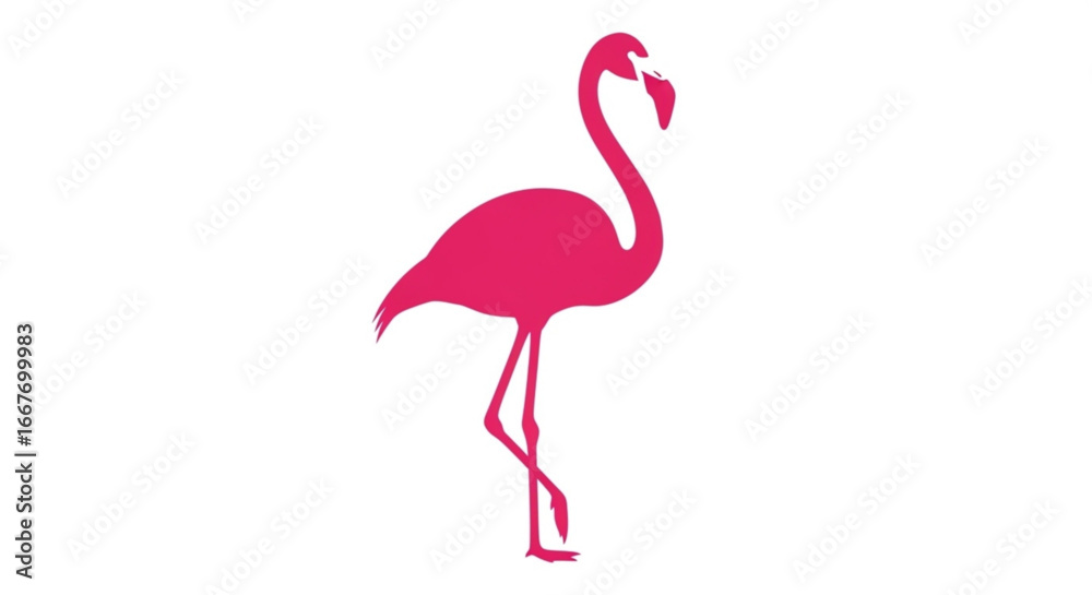 Fototapeta premium Pink flamingo illustration vector art for graphic design projects and flamingo themed party decorations ideas