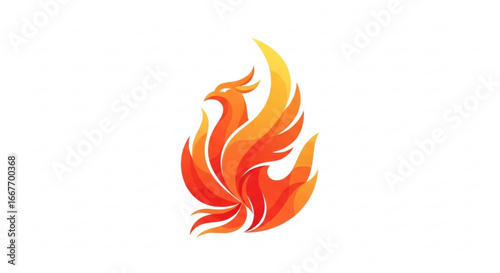 Phoenix bird logo design template vector illustration for company or brand identity design 100