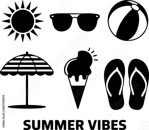 Summer Vibes Icon Set